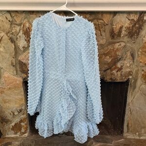 Miss Ord Light Blue Textured Dress.  XL